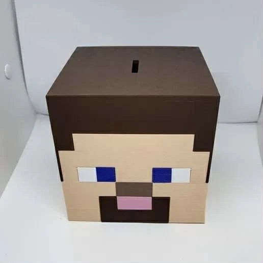 Mine-craft Steve Character Inspired Money Box For mine-craft Fans